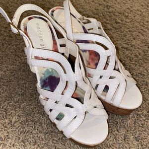 Madden Girl white wedges